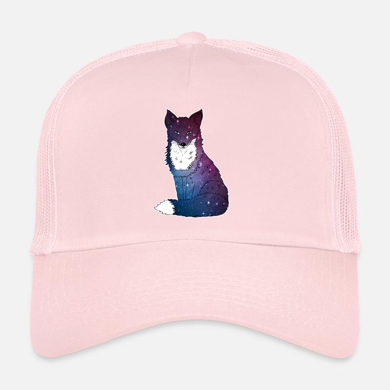 Fuchs mit Sternenhimmel, Space, Galaxy, Weltall Trucker Cap