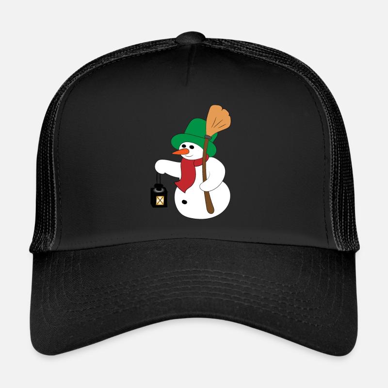 snowman - Trucker Cap - black/black