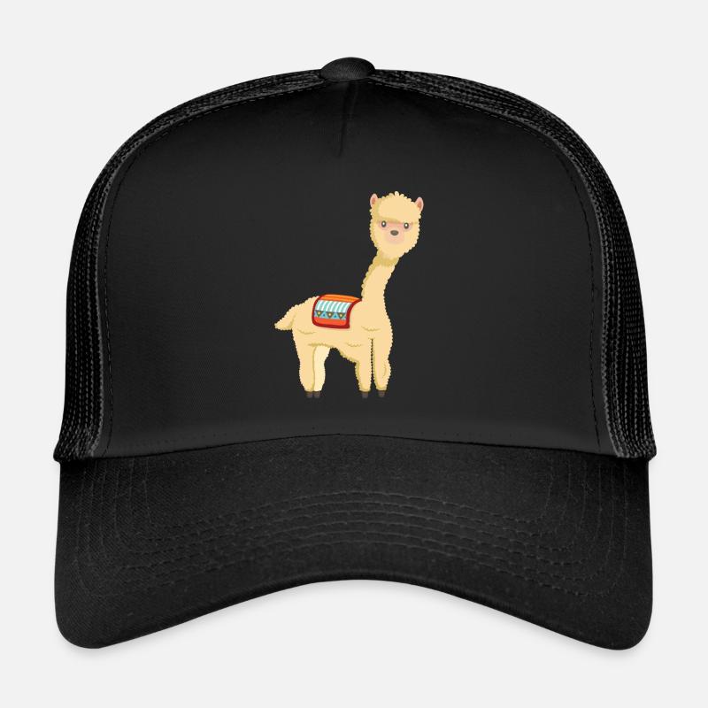 Alpaga - animal mignon avec couverture au dos Casquette trucker 