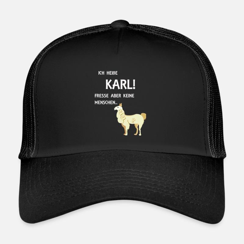 KARL LE LAMA NE MANGE PAS LES GENS DRÔLES Casquette trucker 
