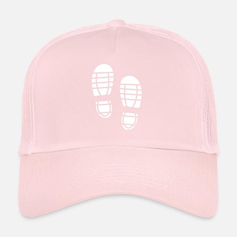 Chaussures, empreintes, empreintes, étapes, icône Casquette trucker 
