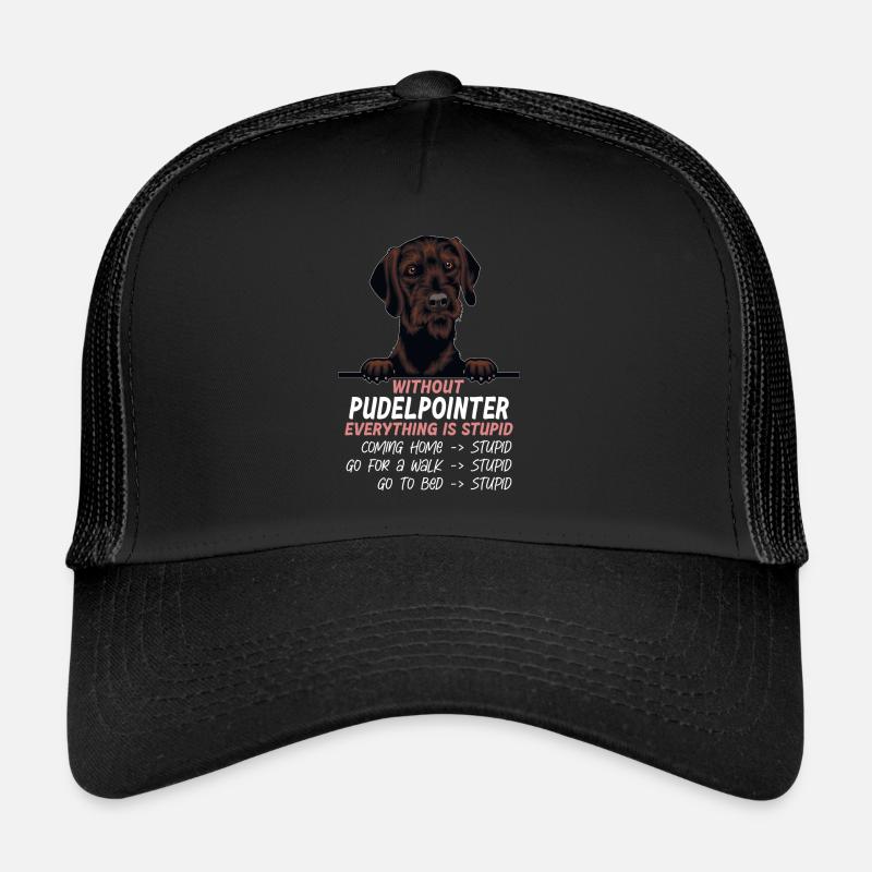 Ohne Pudelpointer ist alles doof - Trucker Cap - Schwarz/Schwarz