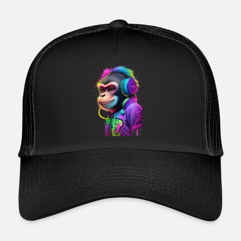 Affenmusik Graffiti - Trucker Cap - Schwarz/Schwarz