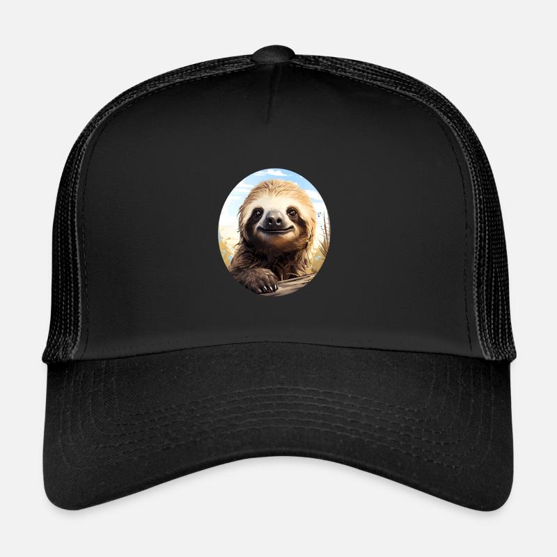 Faultier - Trucker Cap - Schwarz/Schwarz