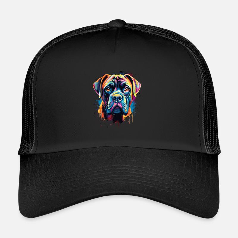 Bullmastiff coloré Casquette trucker 