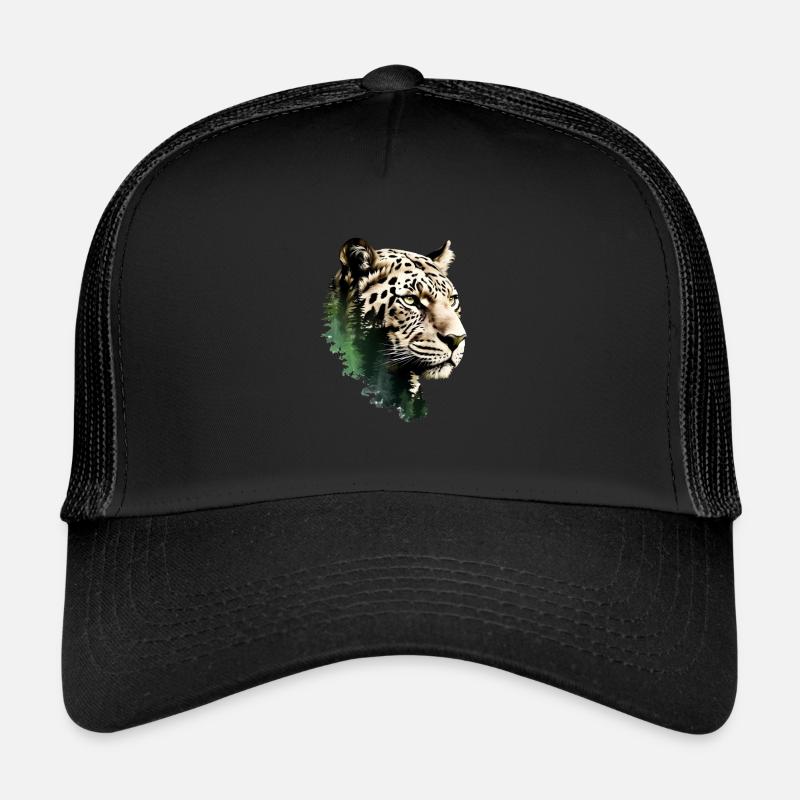 Léopard - Casquette trucker  - noir/noir