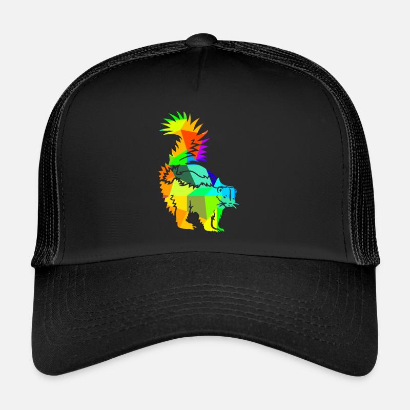 Skunk arc-en-ciel animaux polygone Casquette trucker 