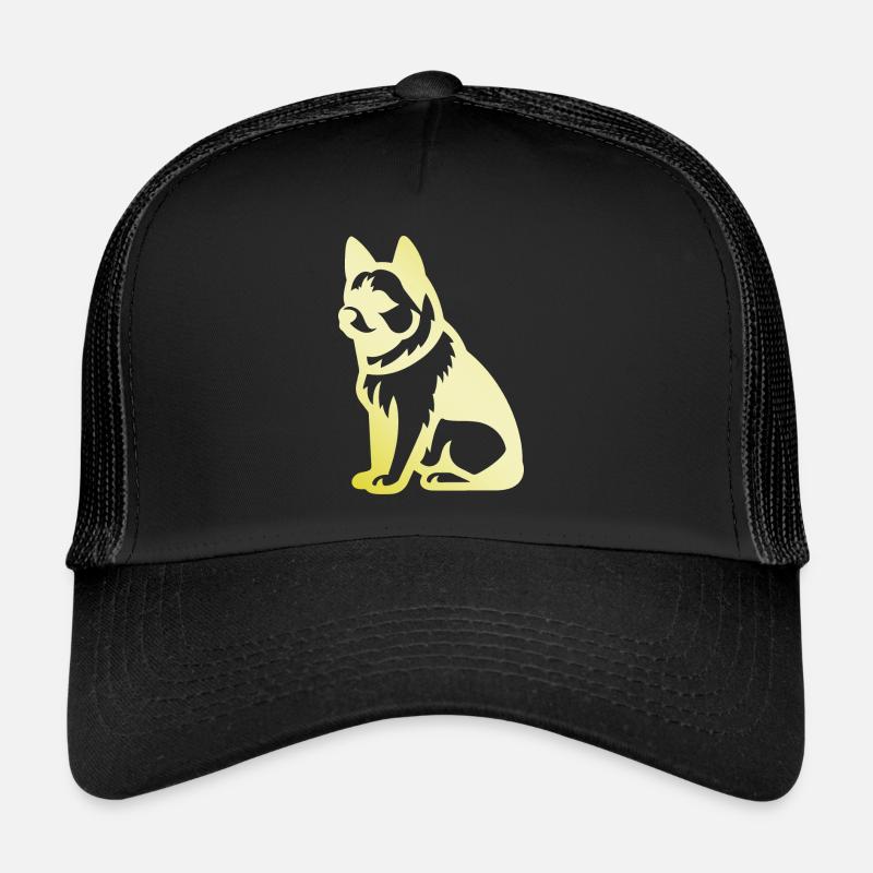 Silhouette de chien Akita Inu Casquette trucker 