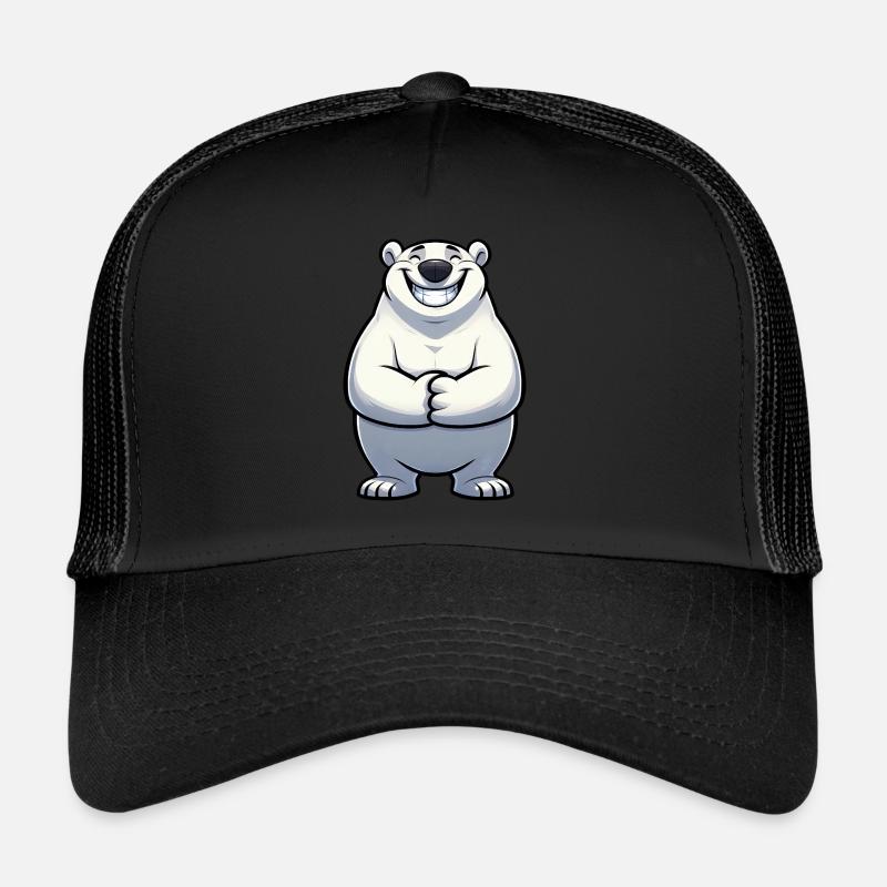 Zufriedener Eisbär Comic Nordpol Stolz Cool Trucker Cap