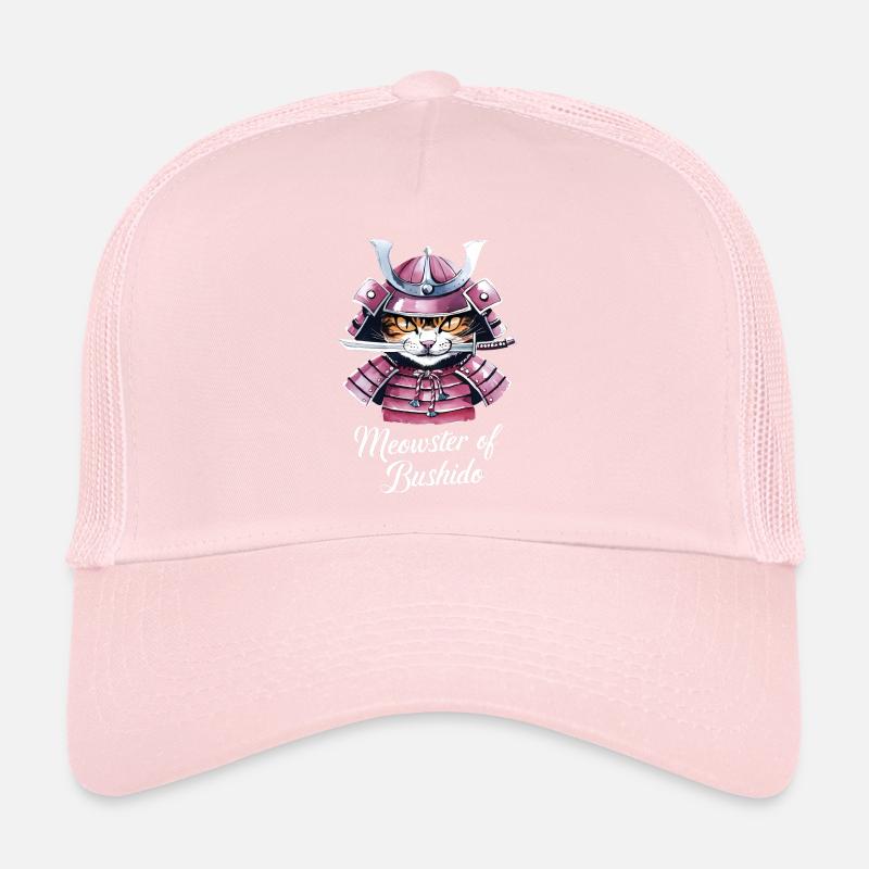 Watercolor Samurai Cat Trucker Cap