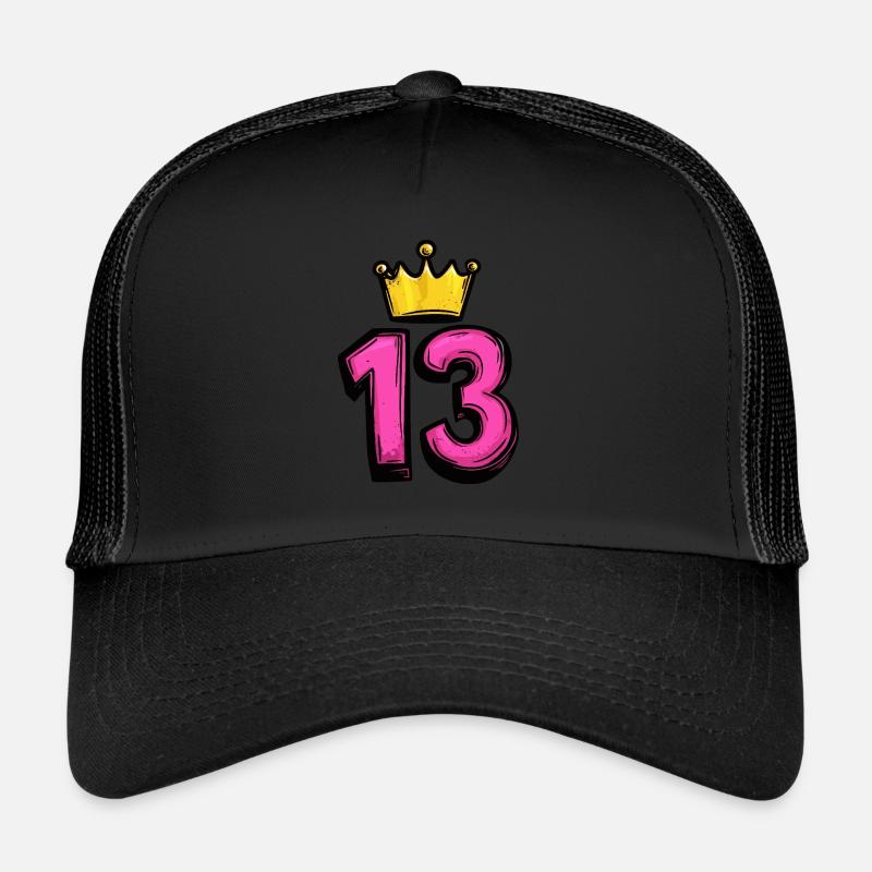 Couronne de maillot à 13 chiffres Casquette trucker 