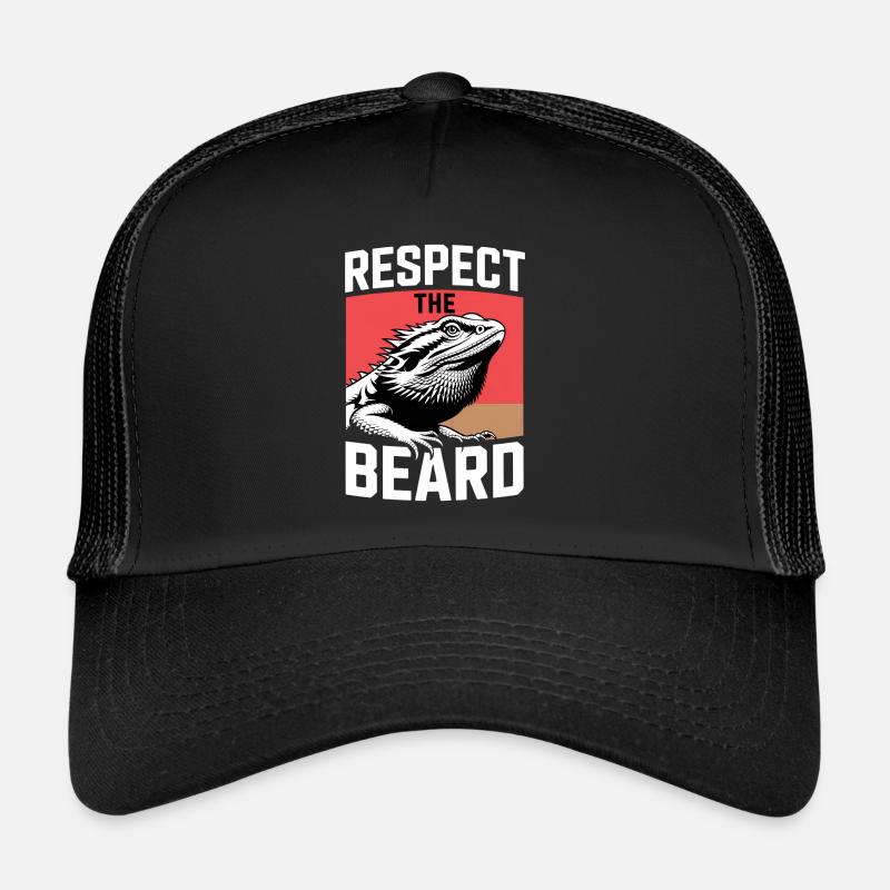 Respect the Beard! Bearded Dragon Reptile Terraristics Trucker Cap
