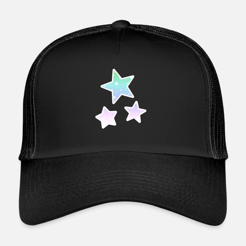 Regenbogensterne Regenbogen Sterne Pastell Farben Trucker Cap