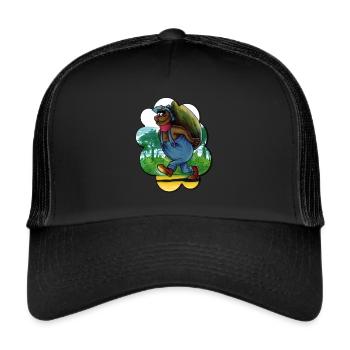 Nepomuk von HALLO SPENCER - Trucker Cap - Schwarz/Schwarz - Vorne