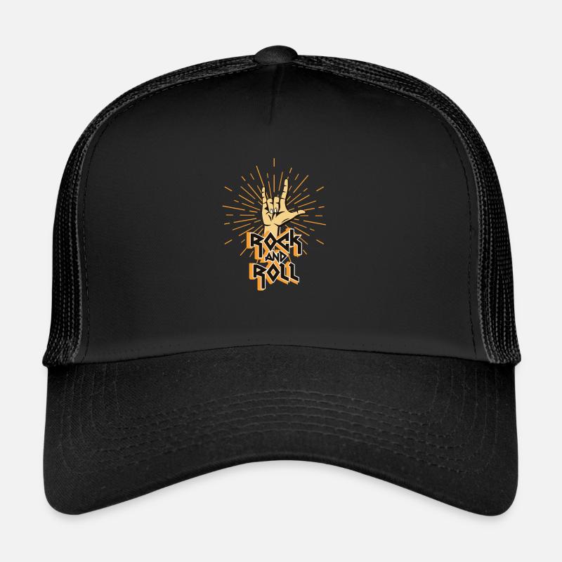 Rock and Roll - Trucker Cap - Schwarz/Schwarz