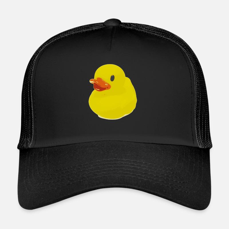 Ente, Badeente, Duck, Rubber Ducky - Trucker Cap - Schwarz/Schwarz