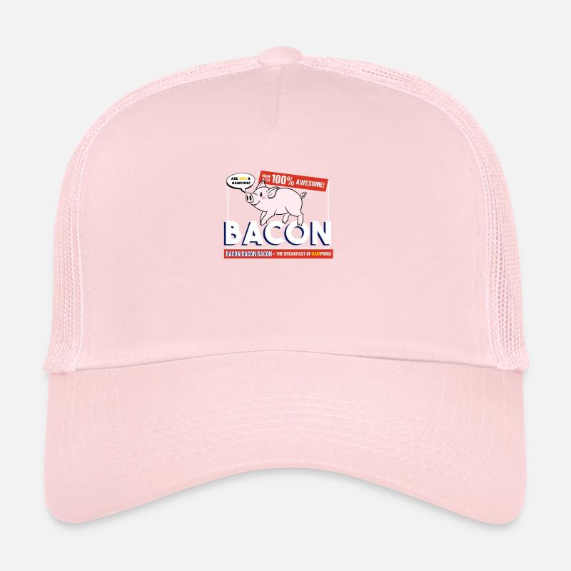 Ham Bacon Pig Barbeque BBQ BBQ Trucker Cap