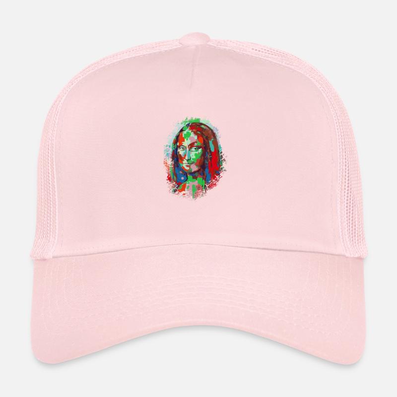 Poppy Mona Lisa design Leonardo da Vinci Casquette trucker 