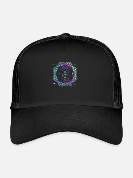 Reiki Master Spiritual Chakra healing gift - Trucker Cap - black/black - Front