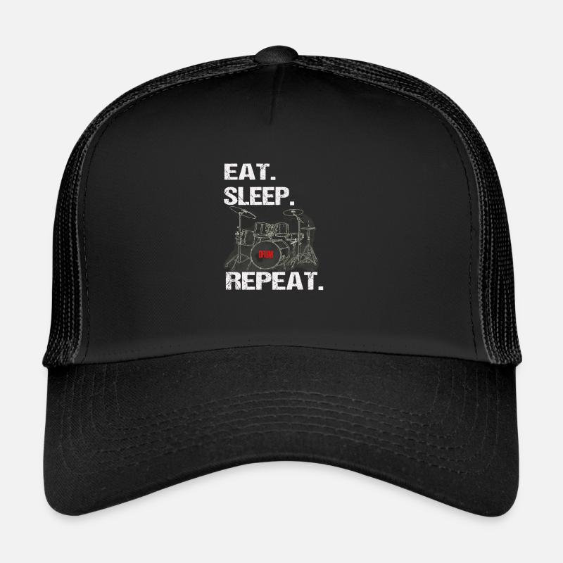 Eat Sleep Drum Repeat Drummer Musician Gift Trucker Cap