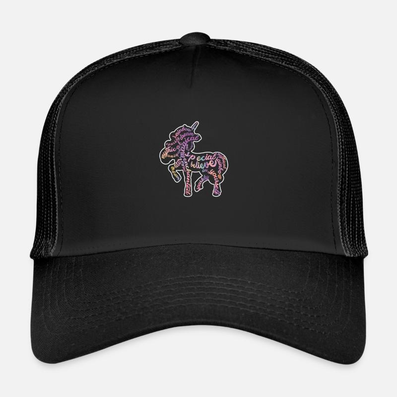 The cute unicorn - Trucker Cap - black/black