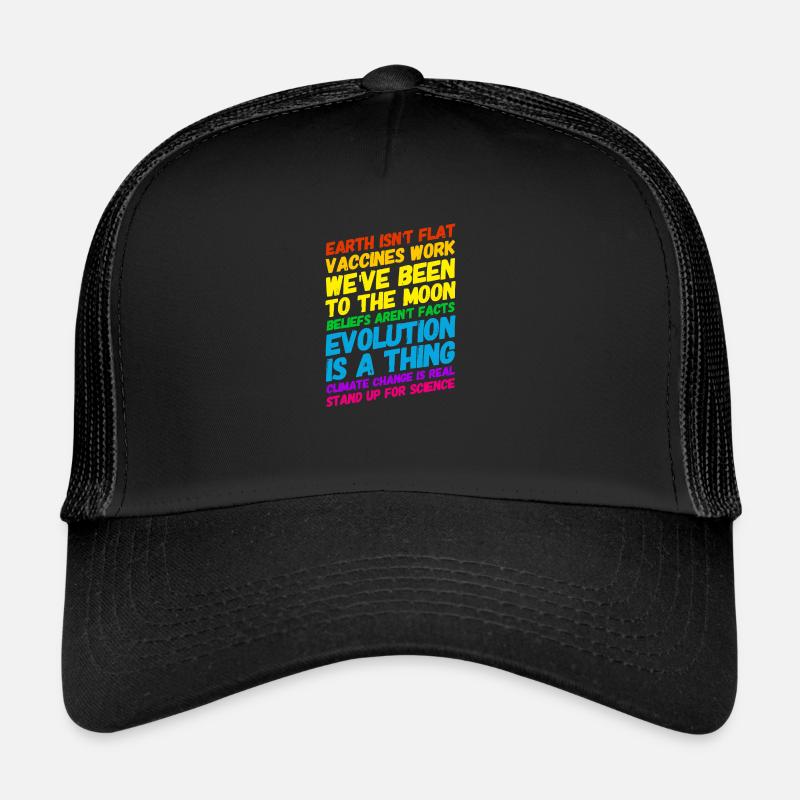 Wissenschaft 2020 Science Statement - Trucker Cap - Schwarz/Schwarz