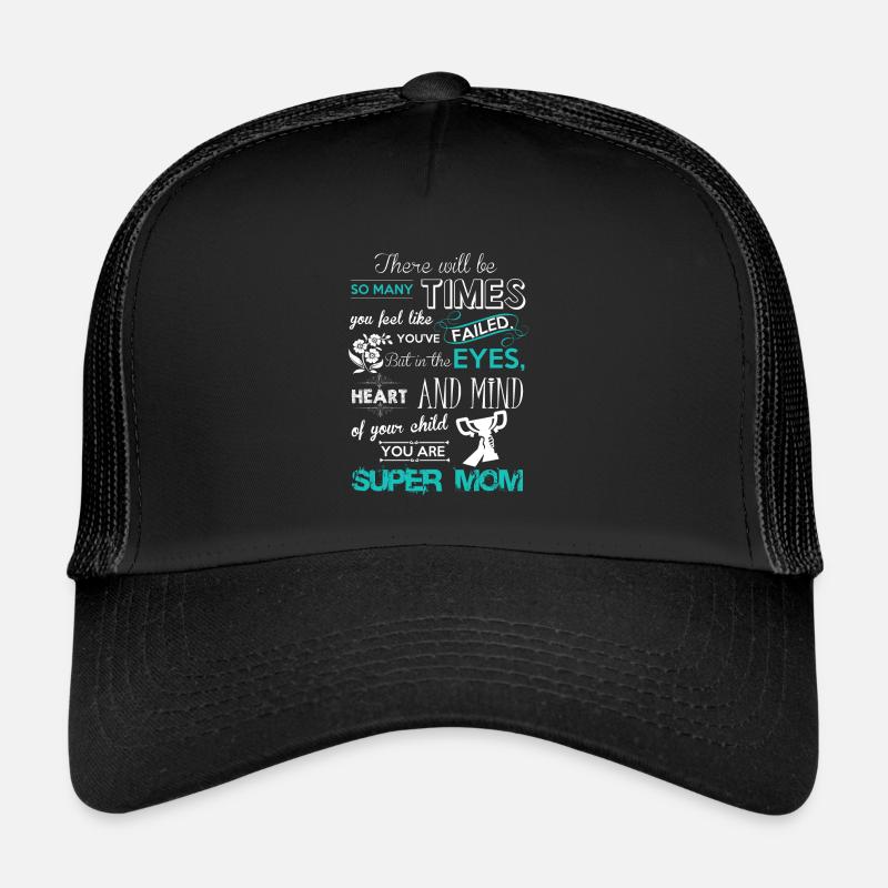 super mom - Trucker Cap - black/black