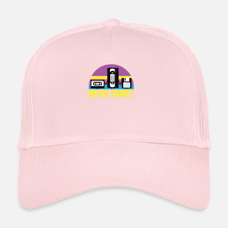 never forget vhs casette floppy disc Trucker Cap