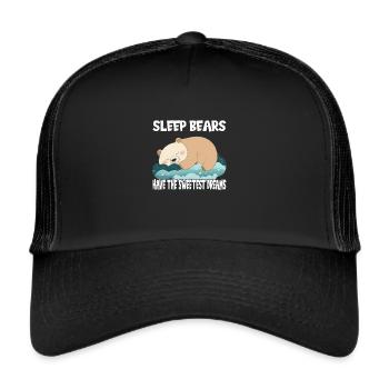 Cute bear hibernates - Trucker Cap - black/black - Front