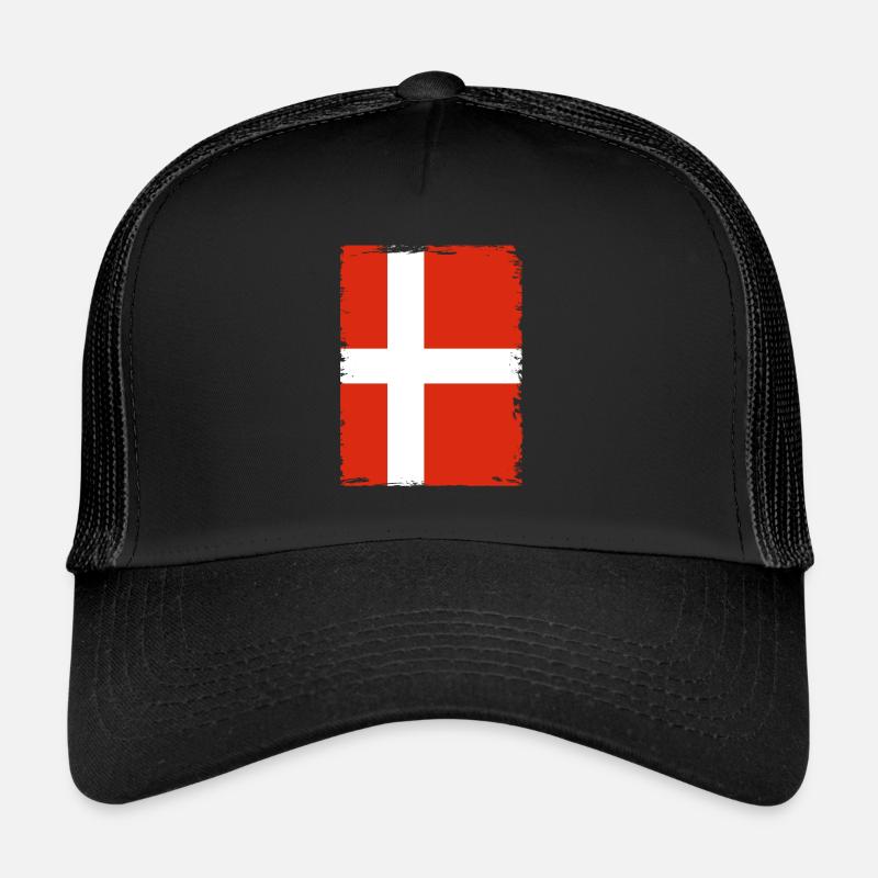 Drapeau du Danemark Drapeau de la Scandinavie Drapeau du Danemark Voyage Casquette trucker 