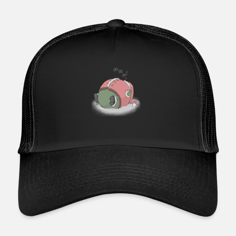 Ho ho ho schlafender Weihnachtsmann - Trucker Cap - Schwarz/Schwarz