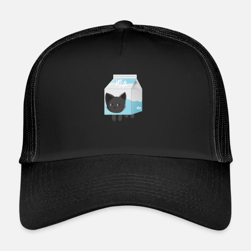 milk - Trucker Cap - black/black