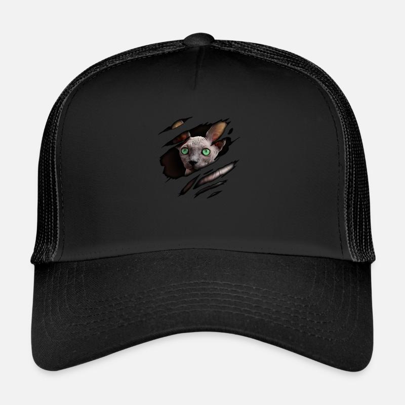 Sphynx Katze in mir - Trucker Cap - Schwarz/Schwarz