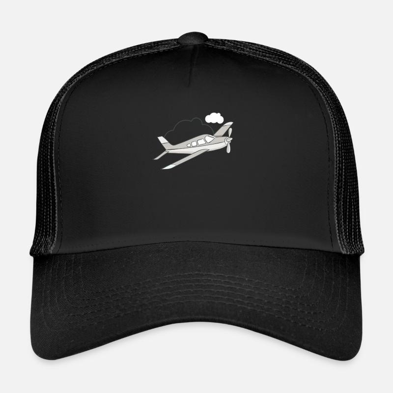 Flugzeug in der Luft - Trucker Cap - Schwarz/Schwarz