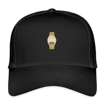 montre montre-bracelet en or - Casquette trucker  - noir/noir - Devant