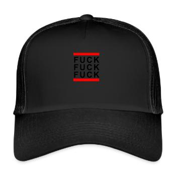 FUCK FUCK FUCK - Trucker Cap - black/black - Front