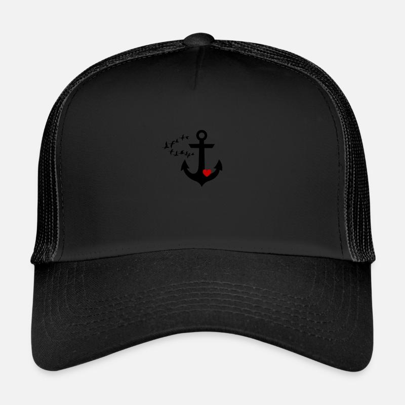 Anchor Love Gulls - Trucker Cap - black/black