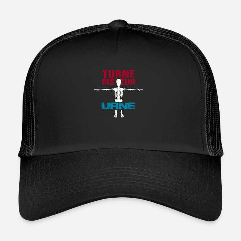 Turne bis zur Urne black - Trucker Cap - Schwarz/Schwarz