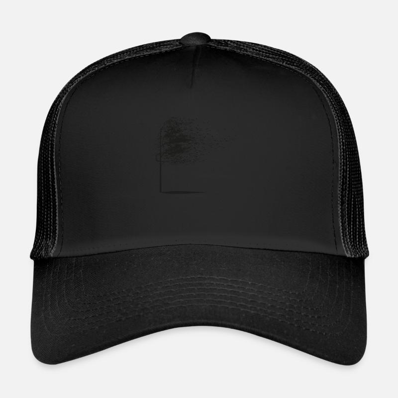 Baum Blätter Herbst schwarz Geschenk Trucker Cap