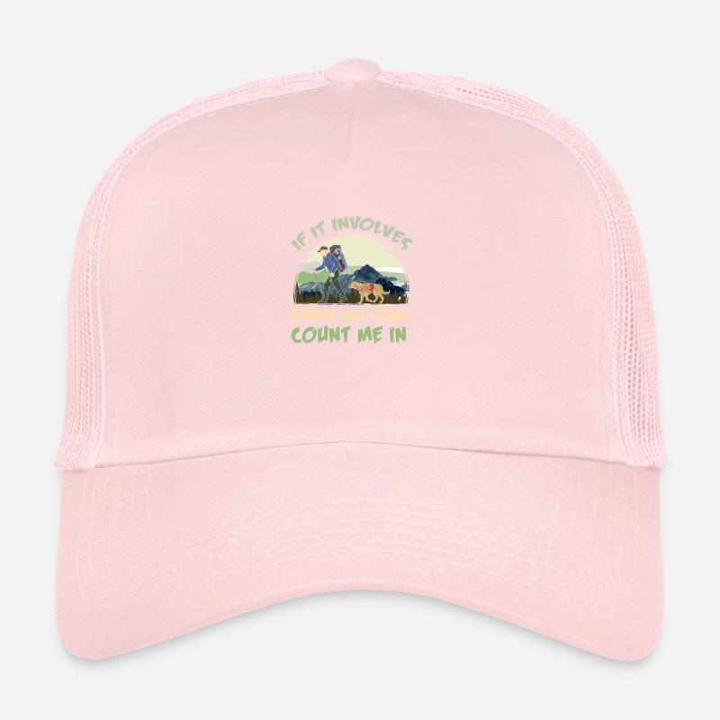 Hikers Hiking Dogs Mountain Forest Gift Backpack Trucker Cap