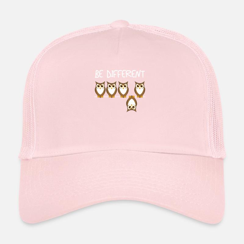 Être différent cadeau de hibou Casquette trucker 