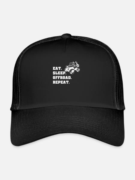 OFFROAD terrain cadeau jeep - Casquette trucker  - noir/noir - Devant