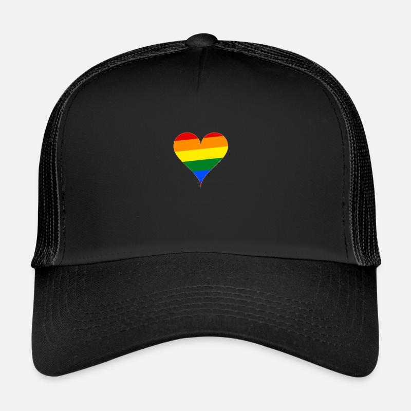 Rainbowheart - Trucker Cap - Schwarz/Schwarz
