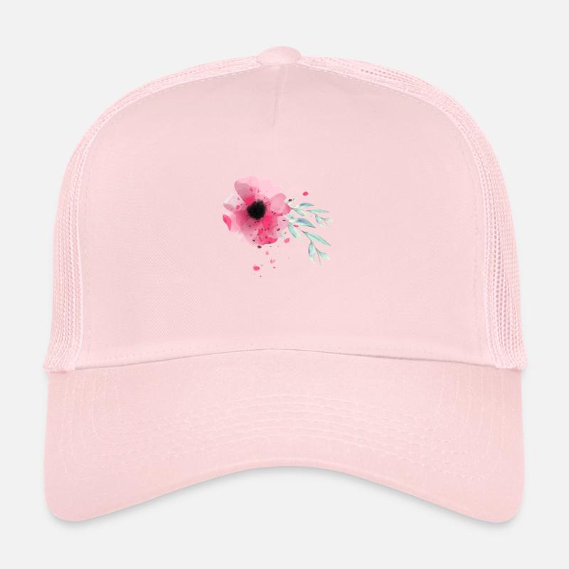 Vintage Rose Flower Trucker Cap