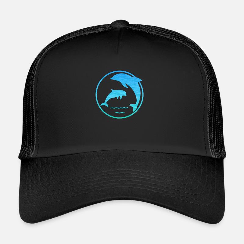 Delfine - Trucker Cap - Schwarz/Schwarz