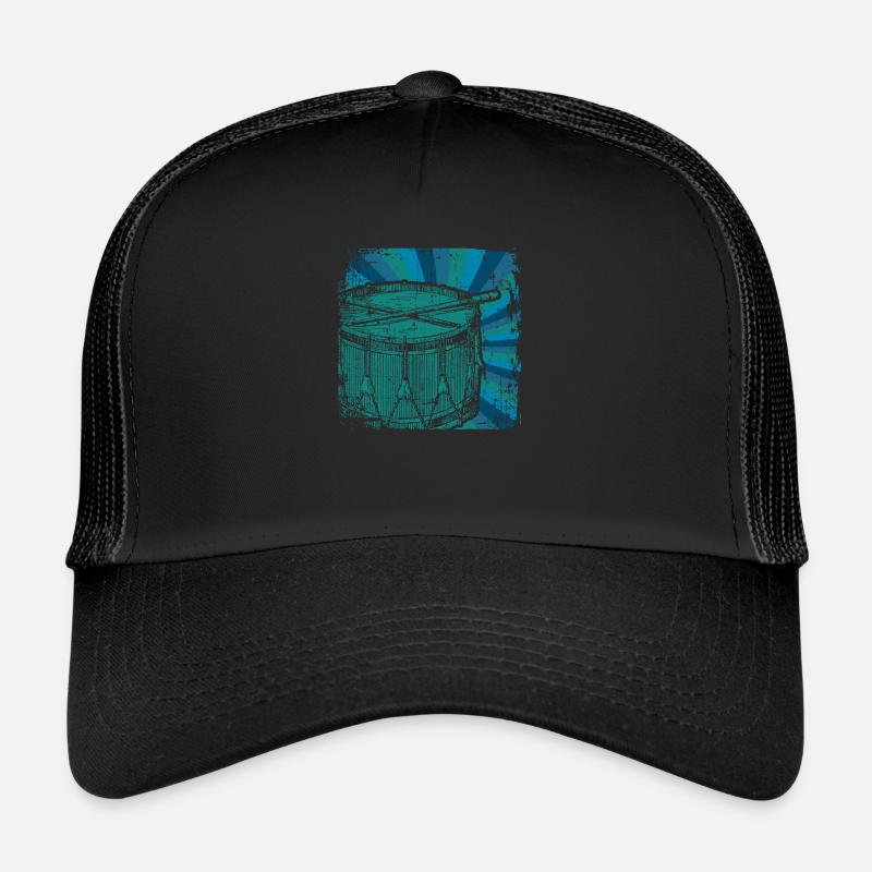 Schlagzeug Trommel - Trucker Cap - Schwarz/Schwarz