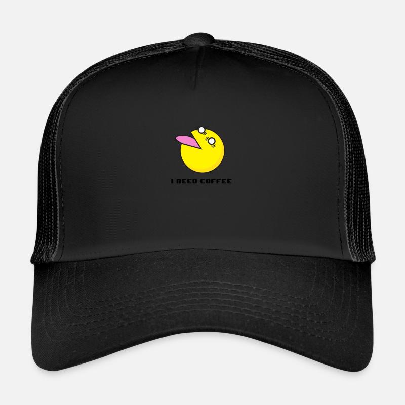 Ich brauche Kaffee- Spruch, lustig smiley Geschenk Trucker Cap