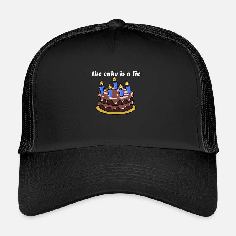 The cake is a lie - Trucker Cap - black/black