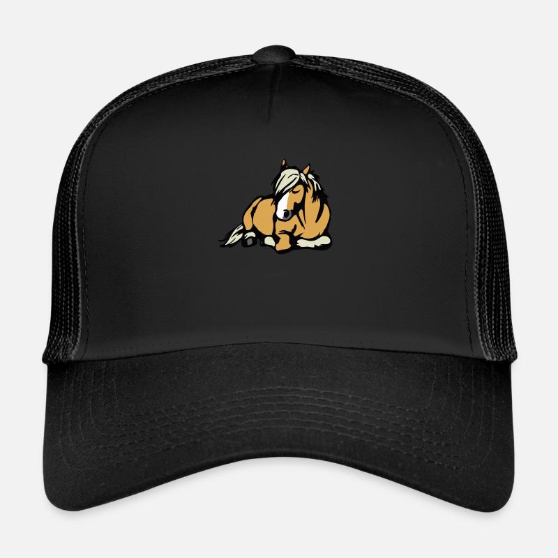 Lustiges freches Comic Pferd schlafend Geschenk Trucker Cap
