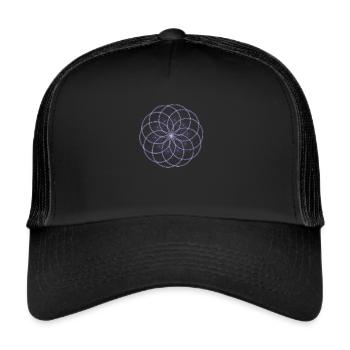 Psychedelic Yoga Chakra Mandala cadeau de cadeau - Casquette trucker  - noir/noir - Devant